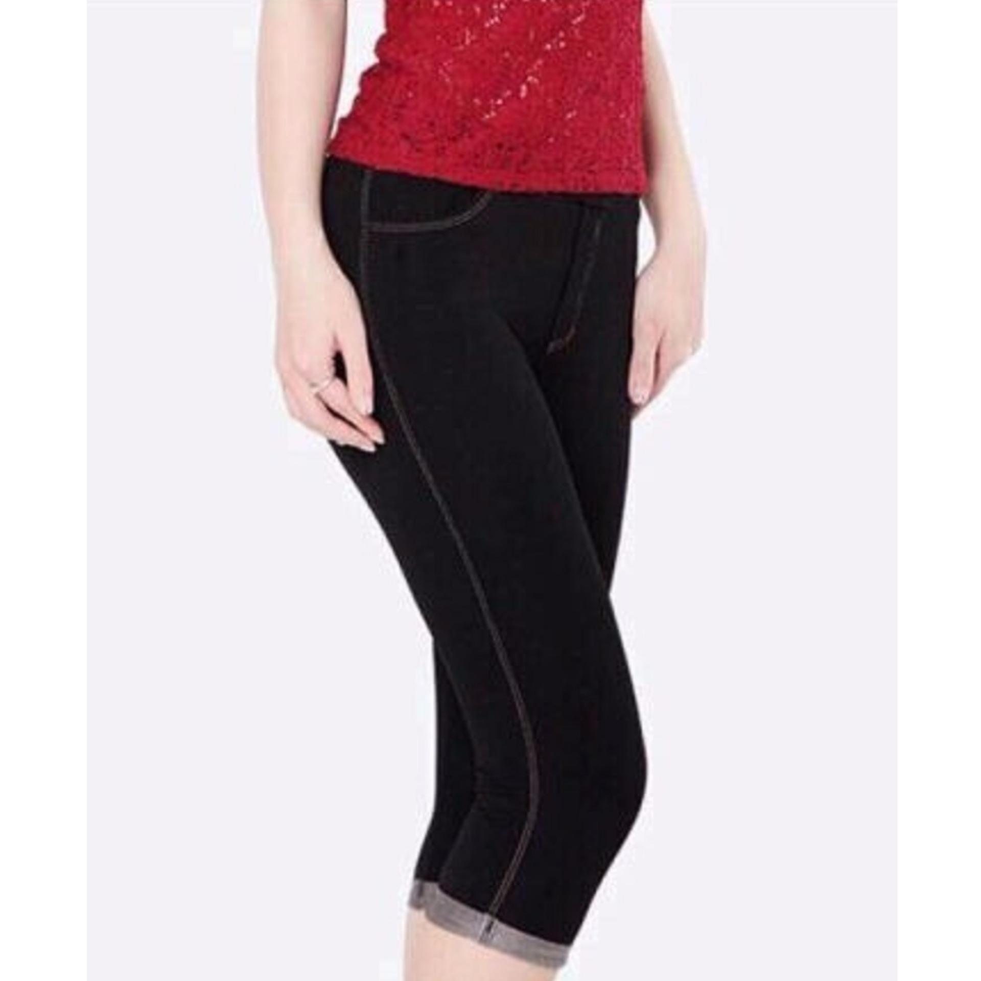 QUẦN LEGGING LỬNG GIẢ JEANS