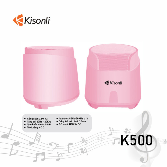 Loa 2.0 Nguồn USB Kisonli K500 Led