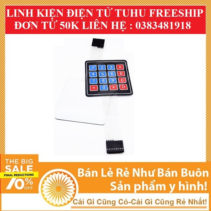Bàn Phím dây Ma Trận Mềm 4x4 Keypad