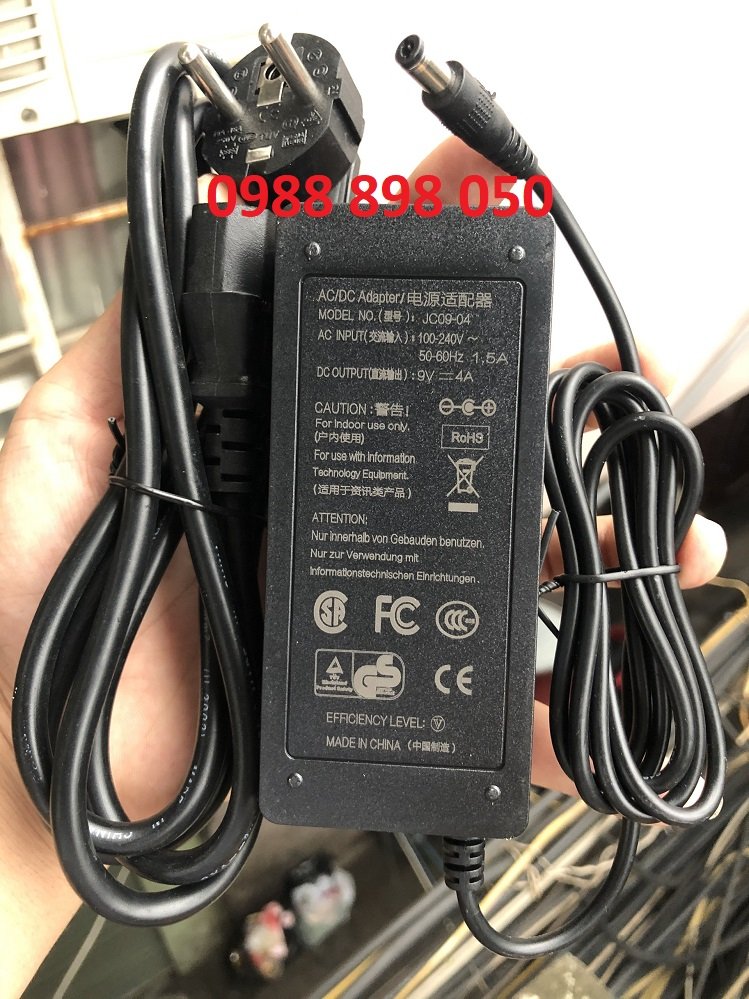 ADAPTER NGUỒN 9V 4A-4000ma