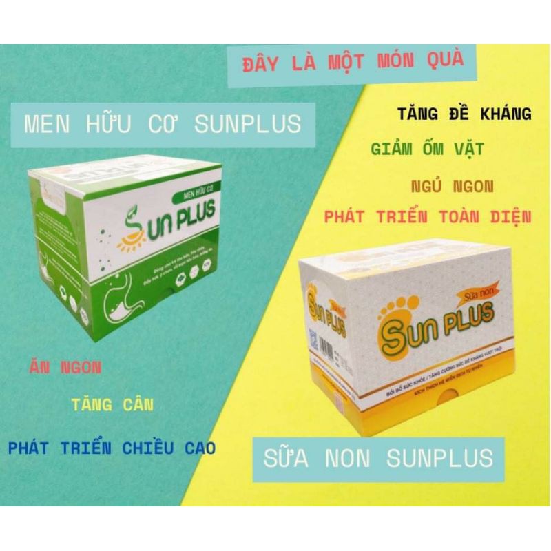 [HCM]Combo Men Sống Và Sữa Non Sunplus