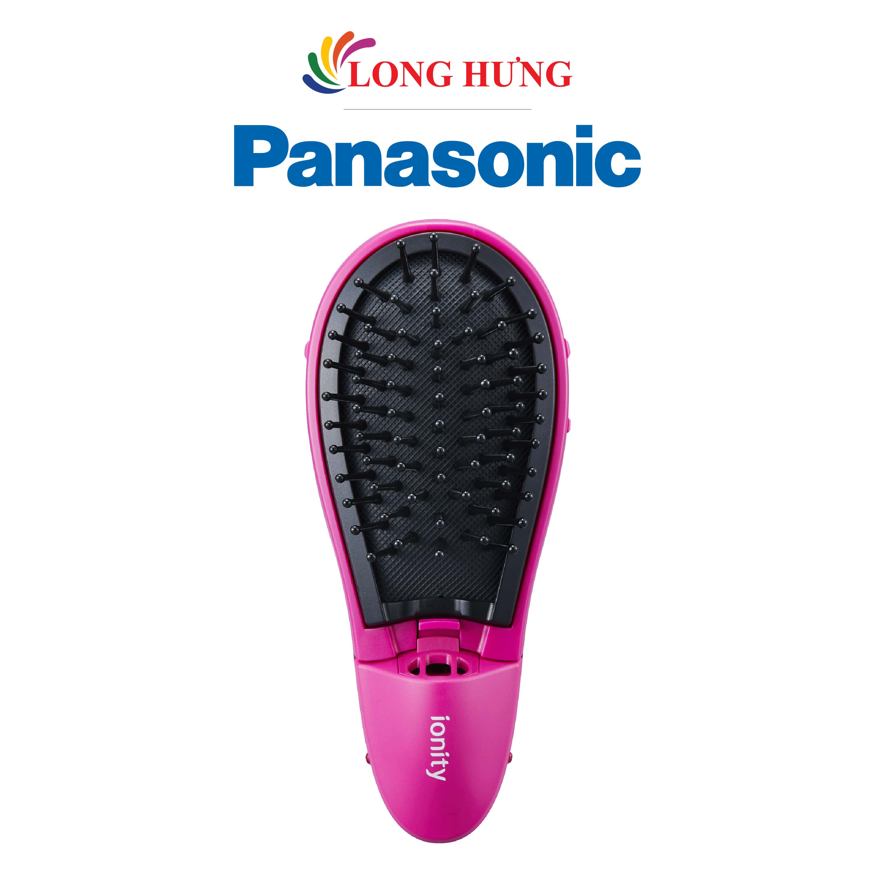 Lược chải tóc ion Panasonic EH-HE10VP421 - Hàng chính hãng - Thiết kế vỏ bóng, Màu sắc hợp thời trang, Dễ dàng vệ sinh