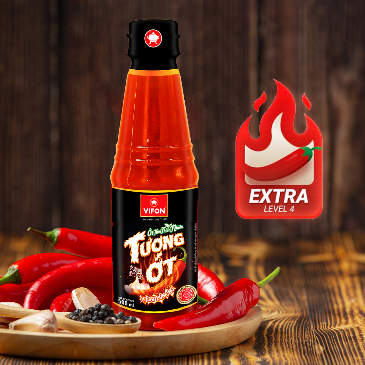 Tương Ớt VIFON Vị Cay Bùng Nổ 560gr