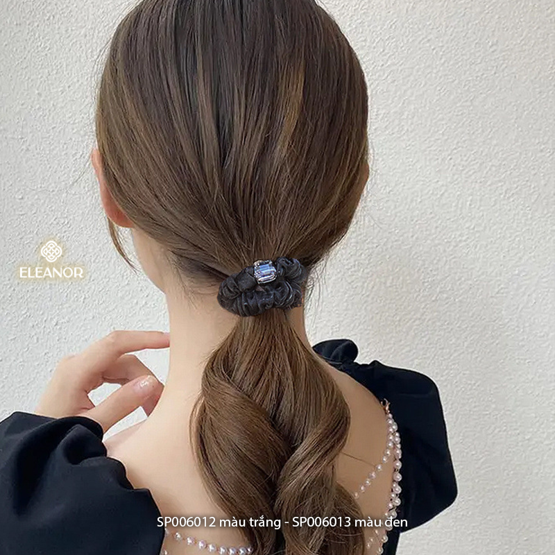 Dây buộc tóc nữ Eleanor Accessories dây cột tóc mặt đính đá phụ kiện tóc 6012