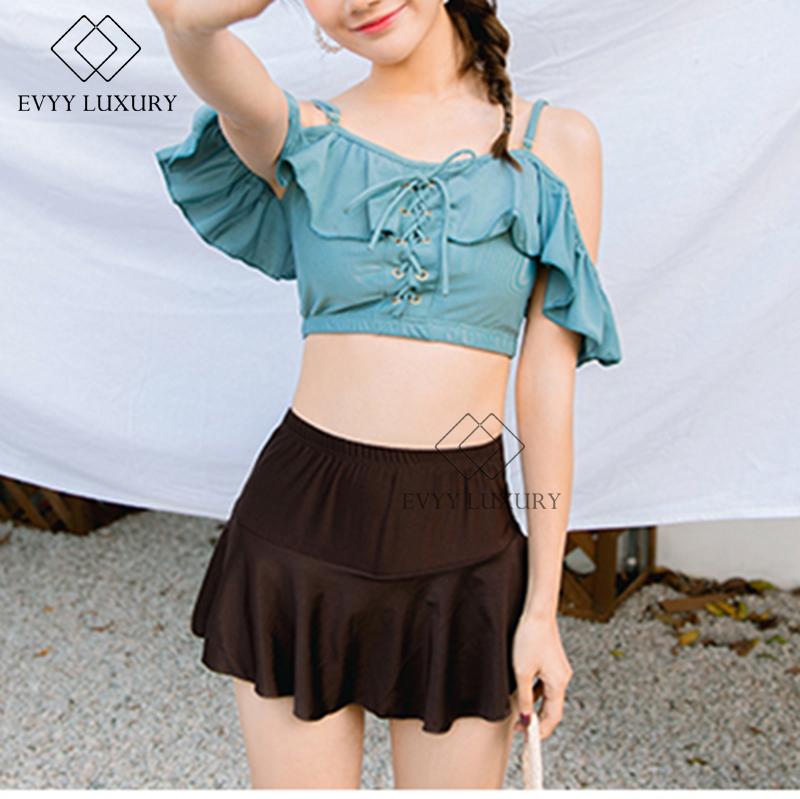 Bikini, Đồ Bơi 2 Mảnh Dáng Váy cạp cao Evyy