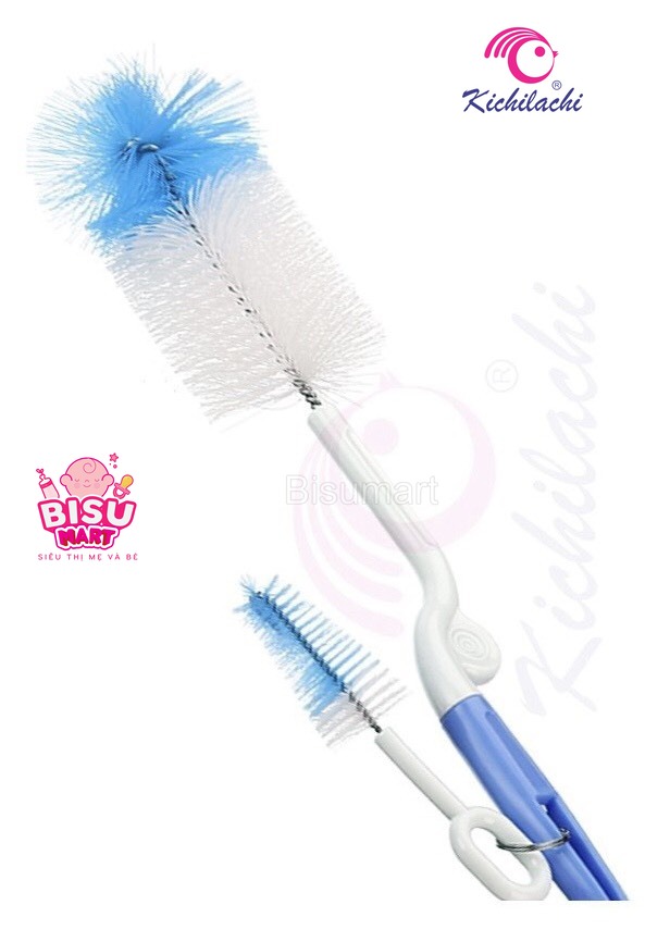 Cọ Súc Rửa Bình Sữa, núm vú  Kichi xoay 360 độ
