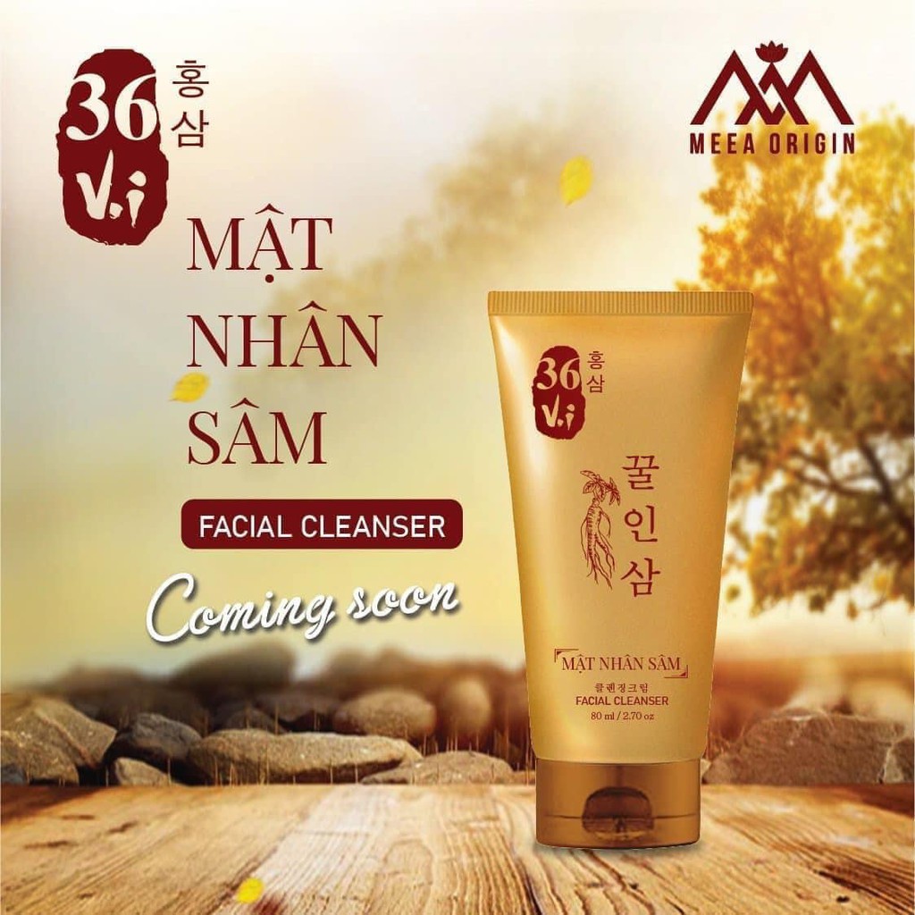 [HCM]Sữa rửa mặt sâm đỏ 36 Vị Meea Origin 80ml
