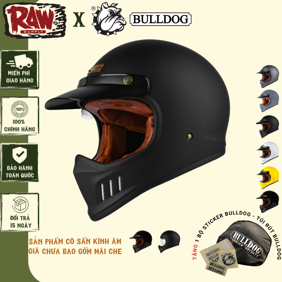 Mũ bảo hiểm fullface Bulldog Dogo arrow shop nón bảo hiểm fullface chất lượng cao
