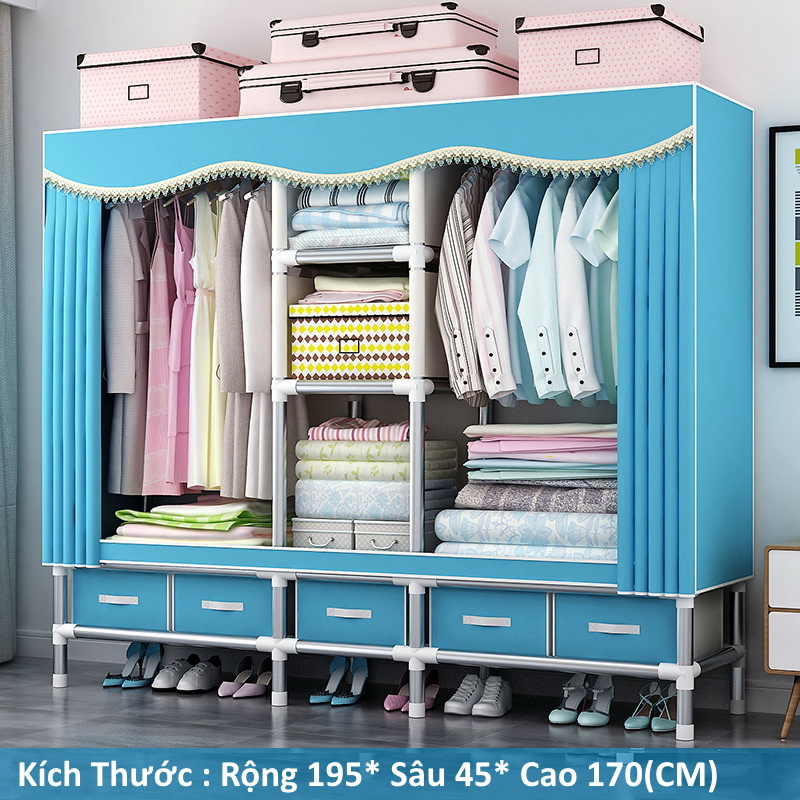 Tủ Solno 18mm khổ 1m95 có ngăn kéo