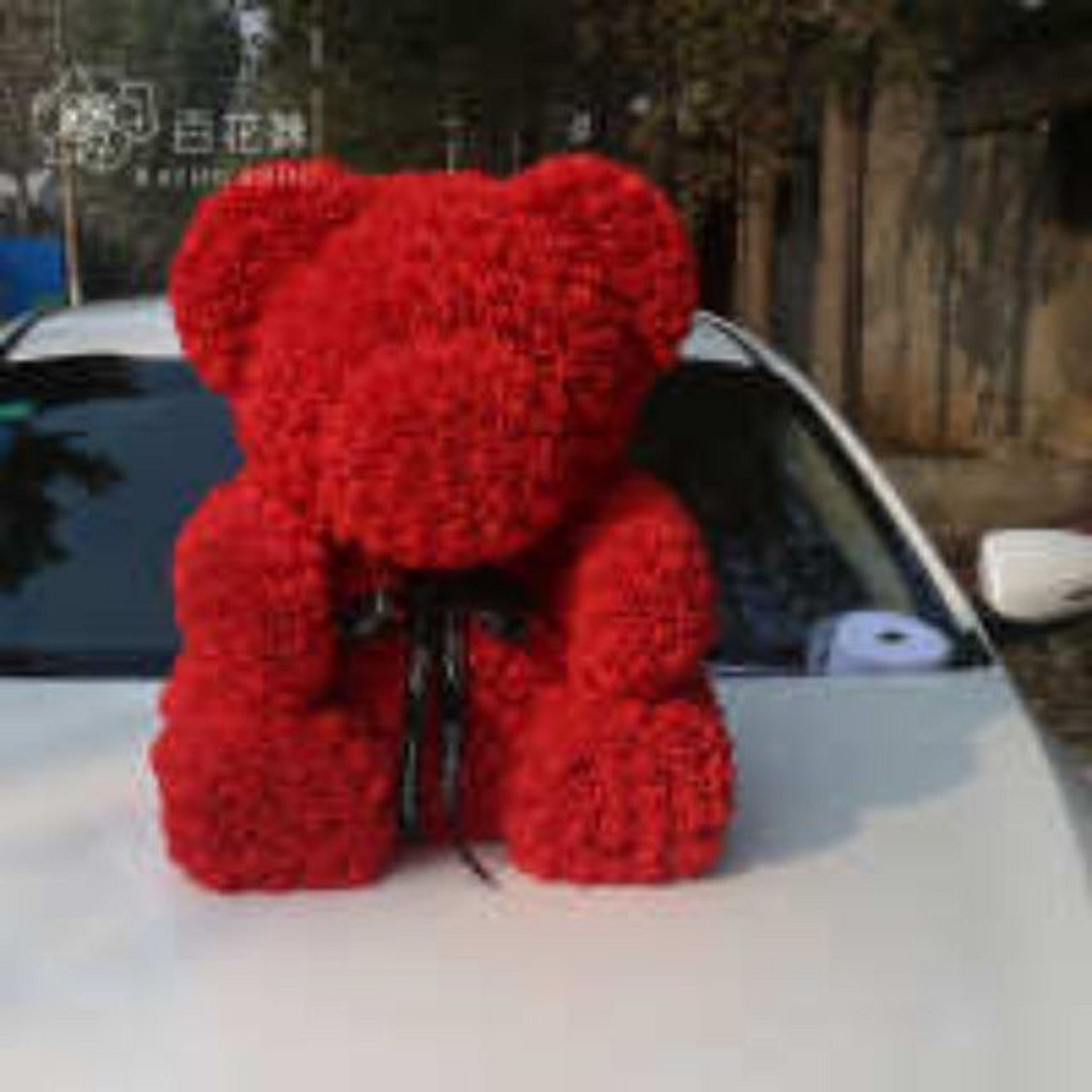 Gấu hoa hồng cho Valentine lãng mạn