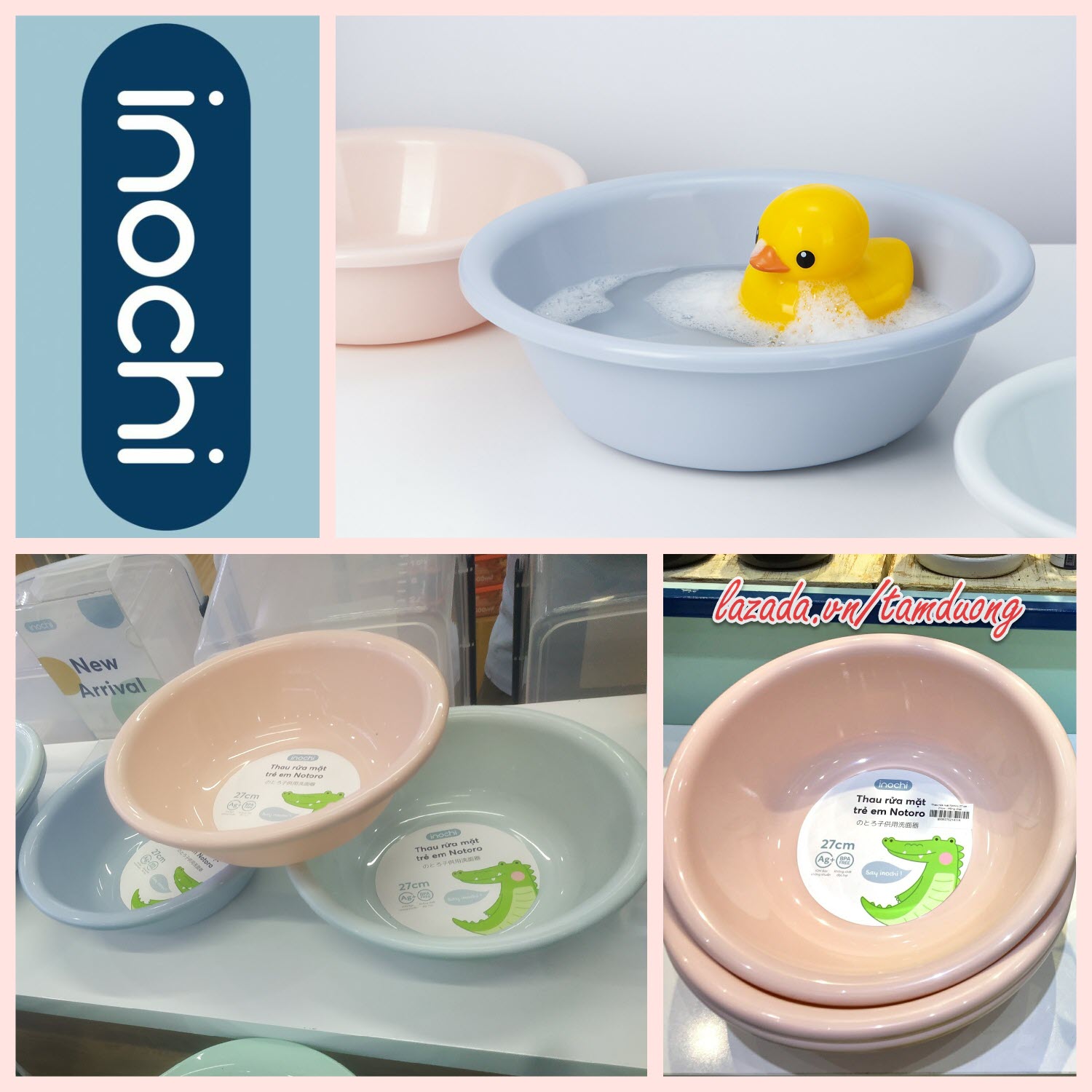 Thau Rửa Mặt Inochi (27cm) [HCM-Giao hoả tốc 2h]