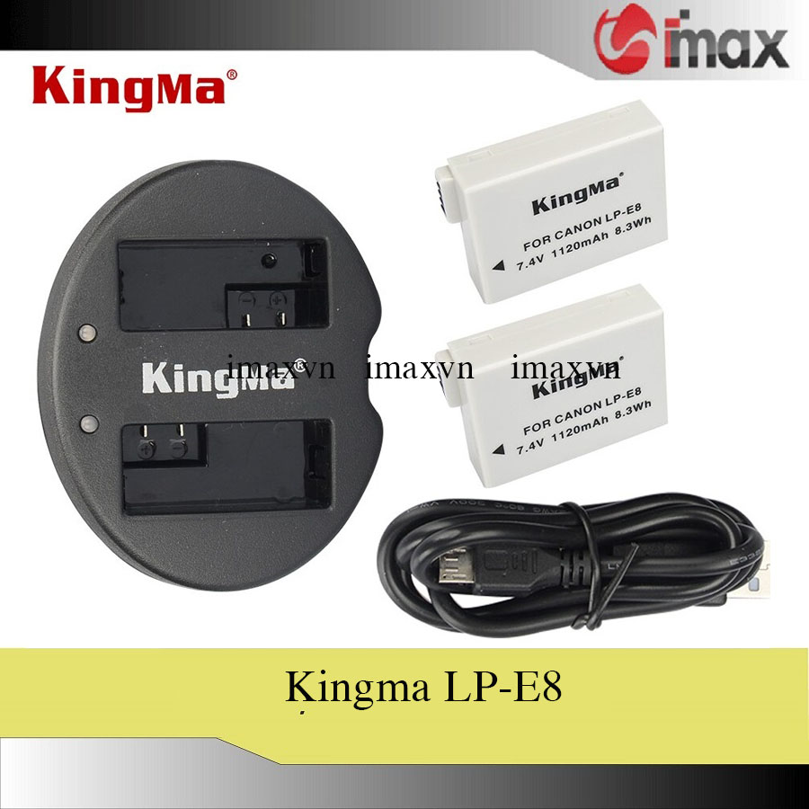 Bộ 02 Pin & 01 Sạc máy ảnh KingMa LP-E8