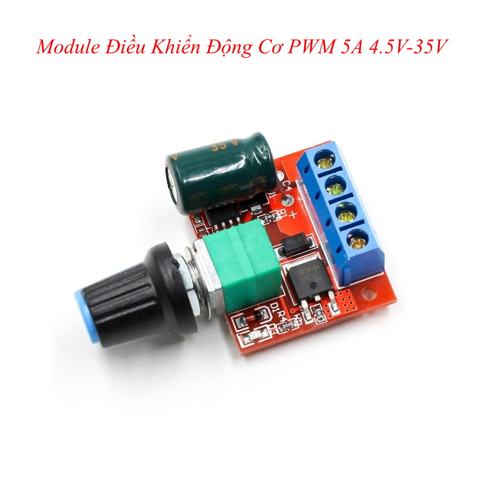 Module Điều Khiển Động Cơ PWM 5A 3V-35V (Chiết Áp Công Tắc)