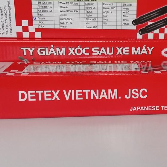 Ty phuộc sau xe vision thương hiệu detex