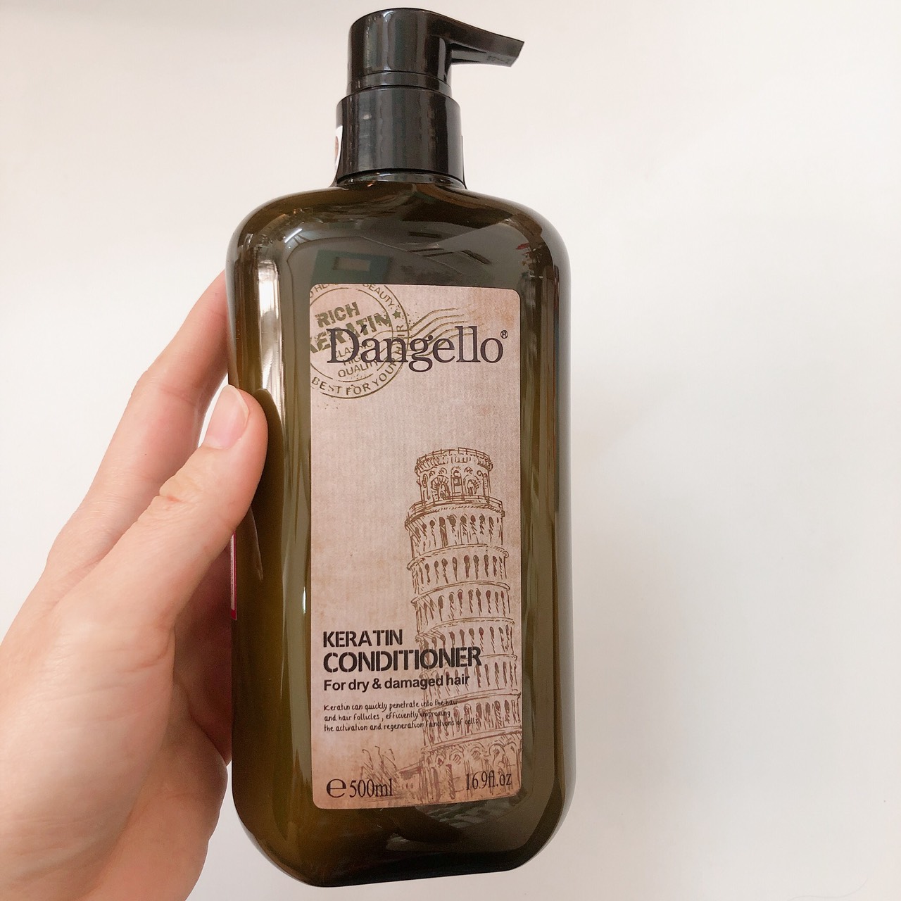 [+Tặng mũ trùm][D'ANGELLO]Dầu xả Dangello Keratin shampoo & Conditioner siêu mượt tóc 500ml