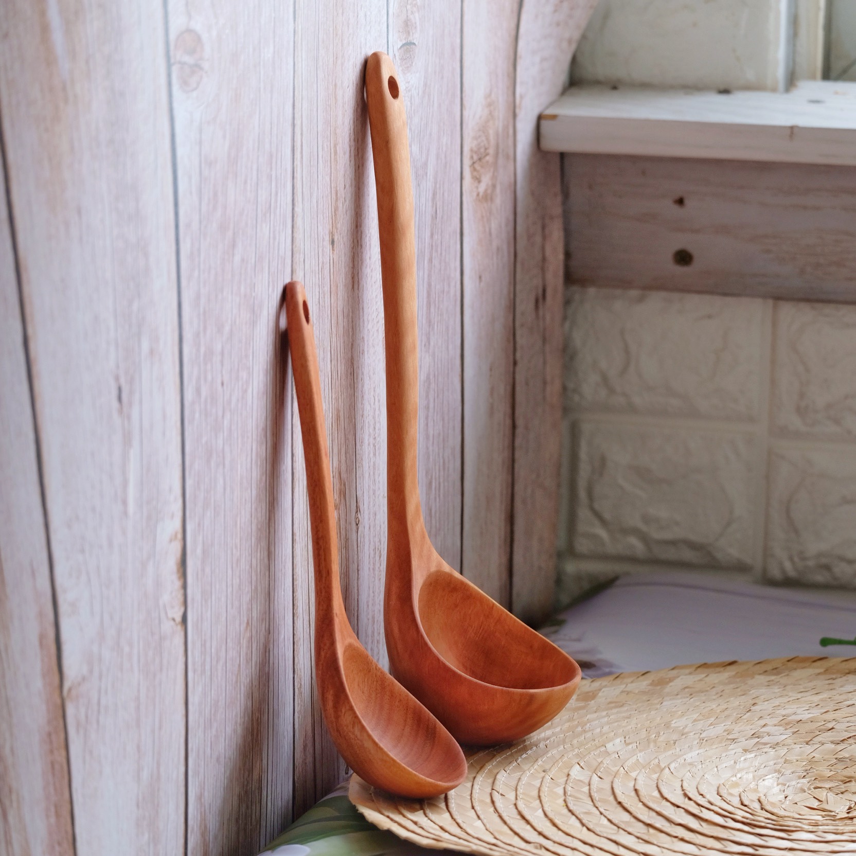 Bộ 2 Vá canh gỗ tự nhiên