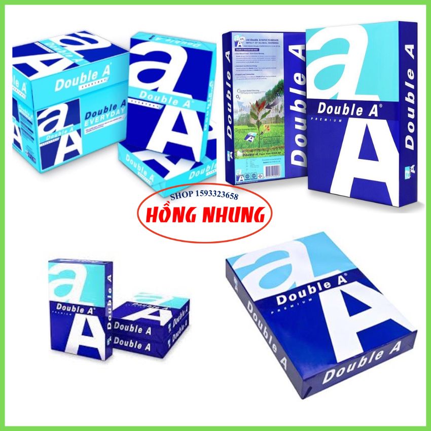 500 Tờ = 1 ream Giấy Double A Định Lượng 70 Gsm/ 80 Gsm, Giấy In Đẹp, Không Bị Kẹt Giấy, Hàng Chính Hãng