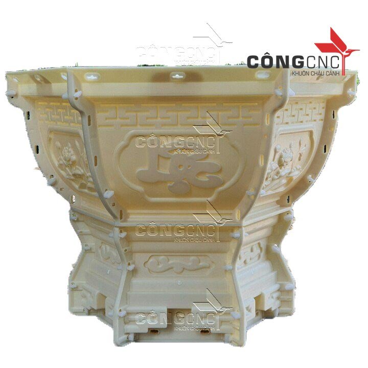Khuôn chậu cảnh lục giác, khuôn chậu lục giác 65 chân đôn bệ