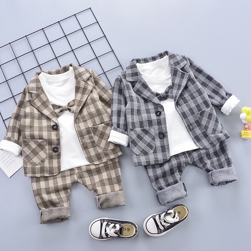 Set vest 3 chi tiết hàng qc cho bé