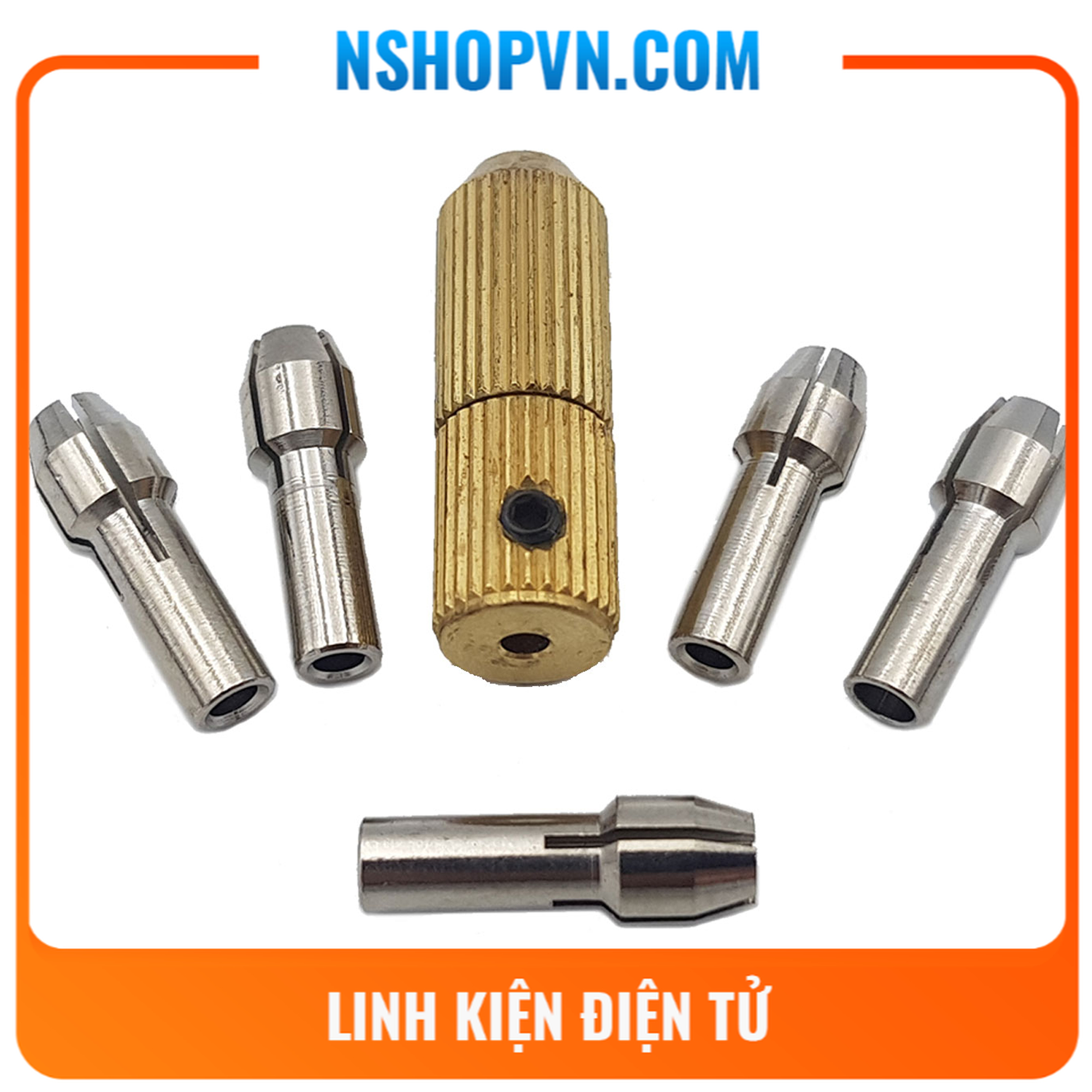 Bộ đầu kẹp mũi khoan trục 2.3mm mũi 0.3~3.2mm