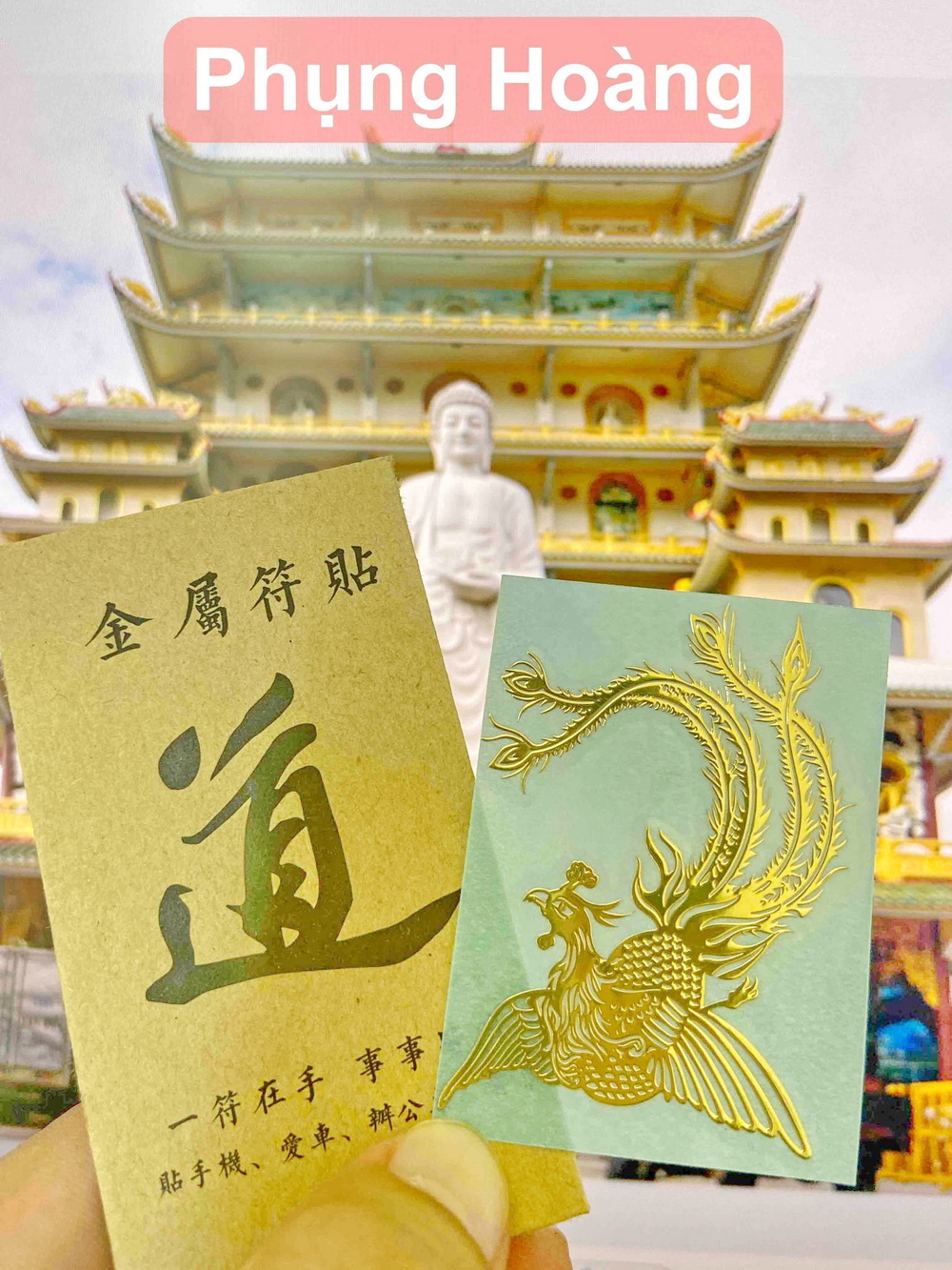 Miếng dán mặt lưng cho điện thoại, Linh phù PHƯỢNG HOÀNG mang đến thành công hạnh phúc cho gia chủ Biểu tượng vĩnh cửu của cái đẹp, quyền uy và thần thánh