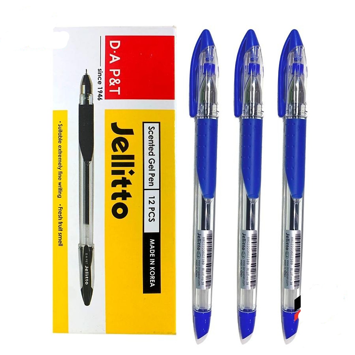 Bút Gel Jellitto D.A P&T 0.38mm (hộp 12 cây)