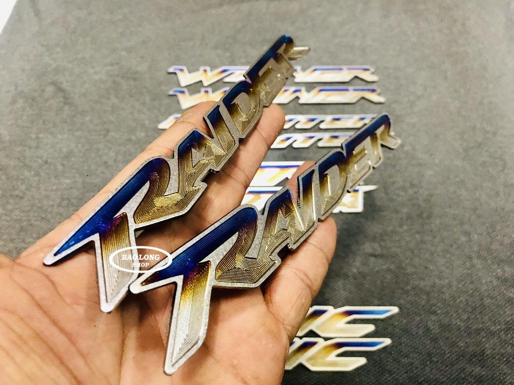 Bộ 2 tem Titanium EXCITER,WINNER,SATRIA,RAIDER,SONIC (titan 100%)