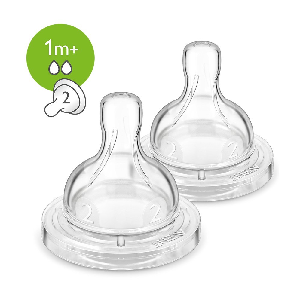 Núm Ti Thay Bình Sữa AVENT Classic , cổ hẹp (đủ size)