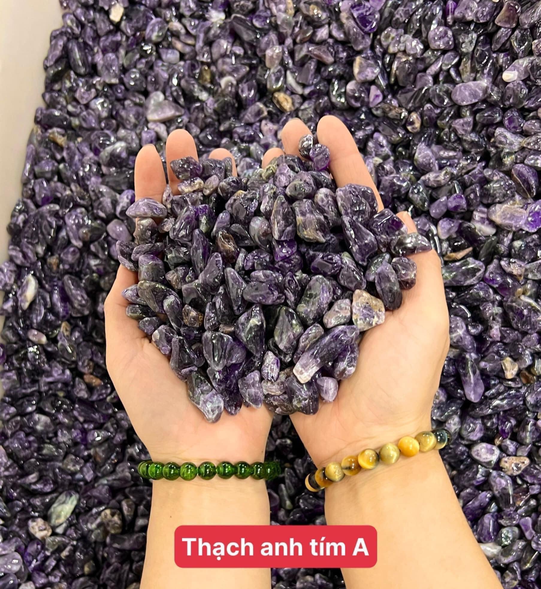 1kg Đá Thạch Anh Tím Vụn Tự Nhiên 100%