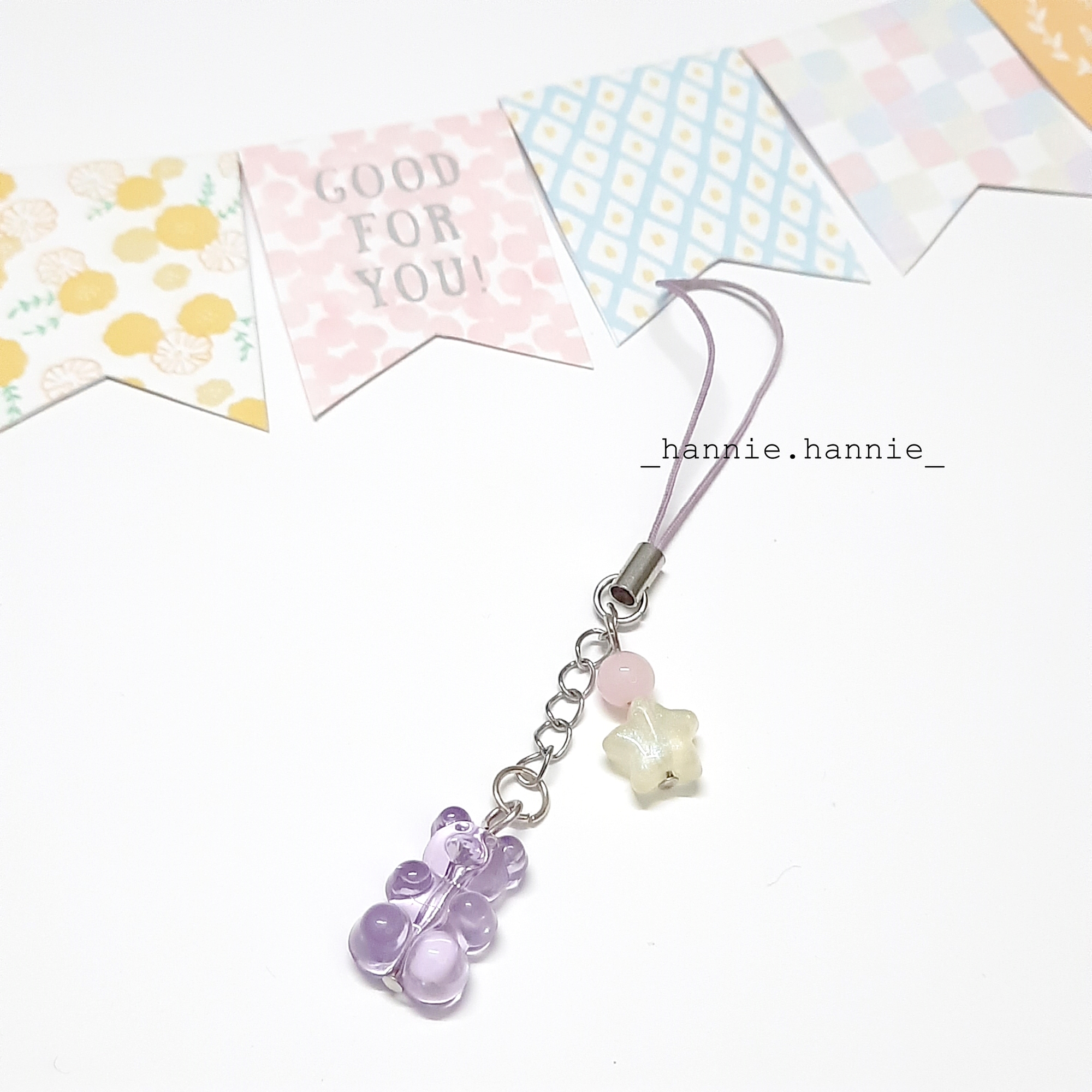 Đọc mô tả - GUMMY BEAR - Móc khóa gấu dây treo điện thoại, usb, máy ảnh, quà tặng handmade (Vàng/Cam/Tím/Hồng/Xanh biển/Xanh lá/Tím)
