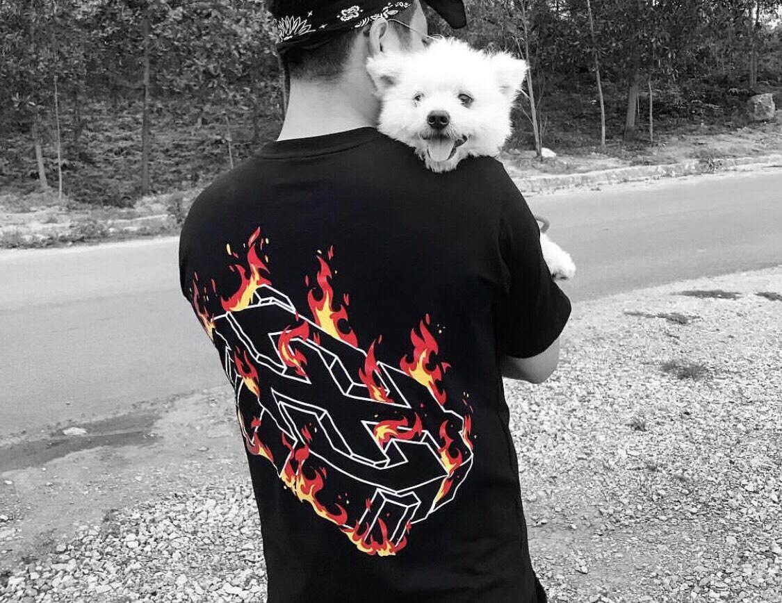 [HCM]Tee Off-White Lửa 3D chất đẹp - Áo Off White - Oversize OffWhite Fire 3 D so cool