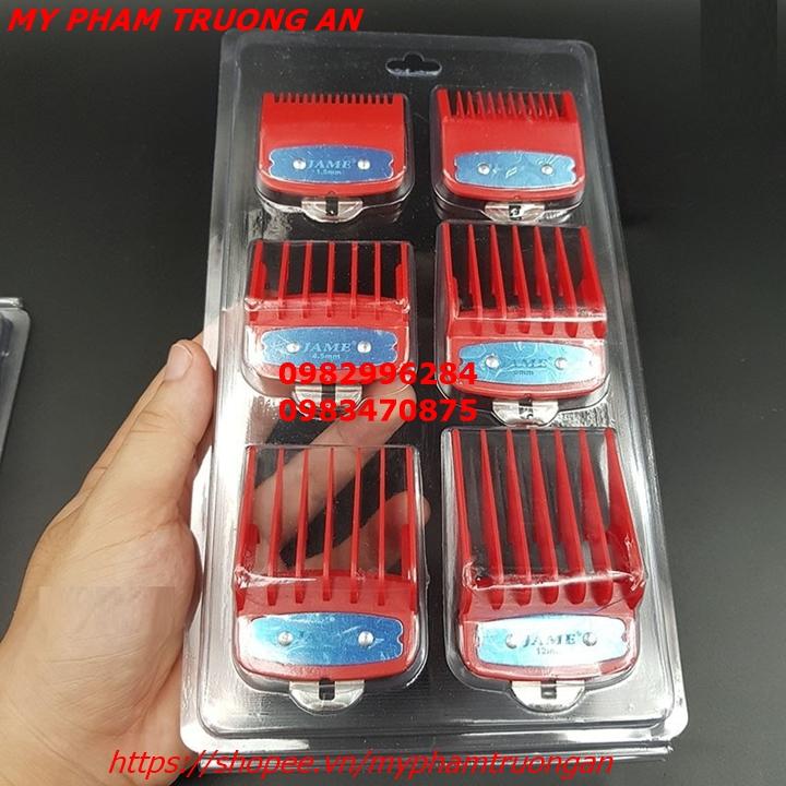 Bộ cữ tông đơ gá thép 2  màu đỏ đen