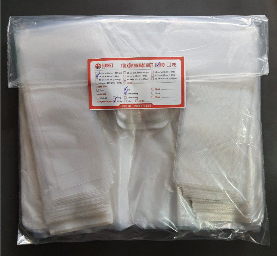 Túi xốp trắng gai / túi nilon 2 quai | chất liệu xốp zin gai, dày, đẹp