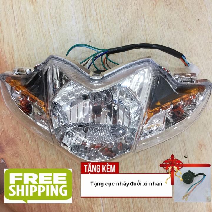 [QUÀ QUÀ QUÀ VÀ MIỄN SHIP] Đầu đèn pha xe WAVE S110, RSX bóng tròn siêu sáng - FS422 - TẶNG CỤC NHÁY ĐUỔI XI NHAN, đồ phụ tùng xe máy giá rẻ