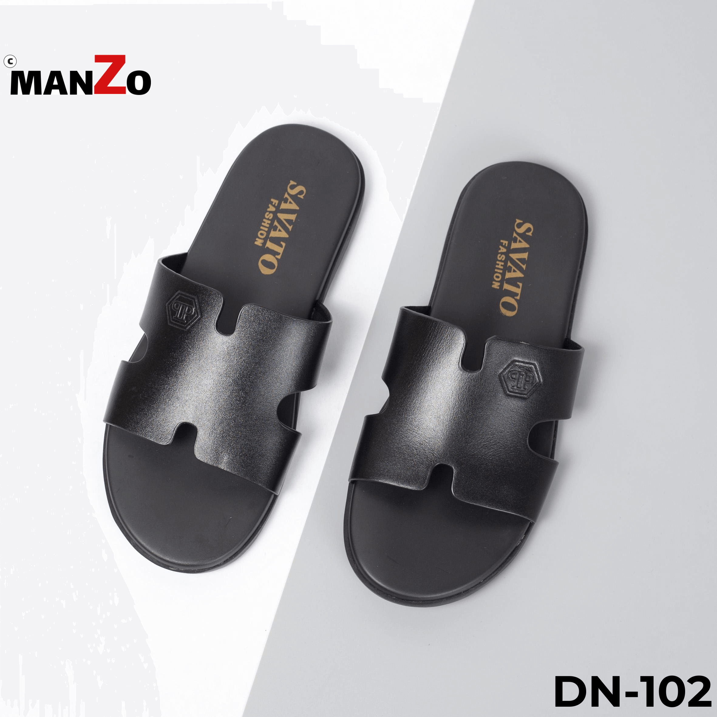 Dép nam da bò cao cấp - Manzo 102