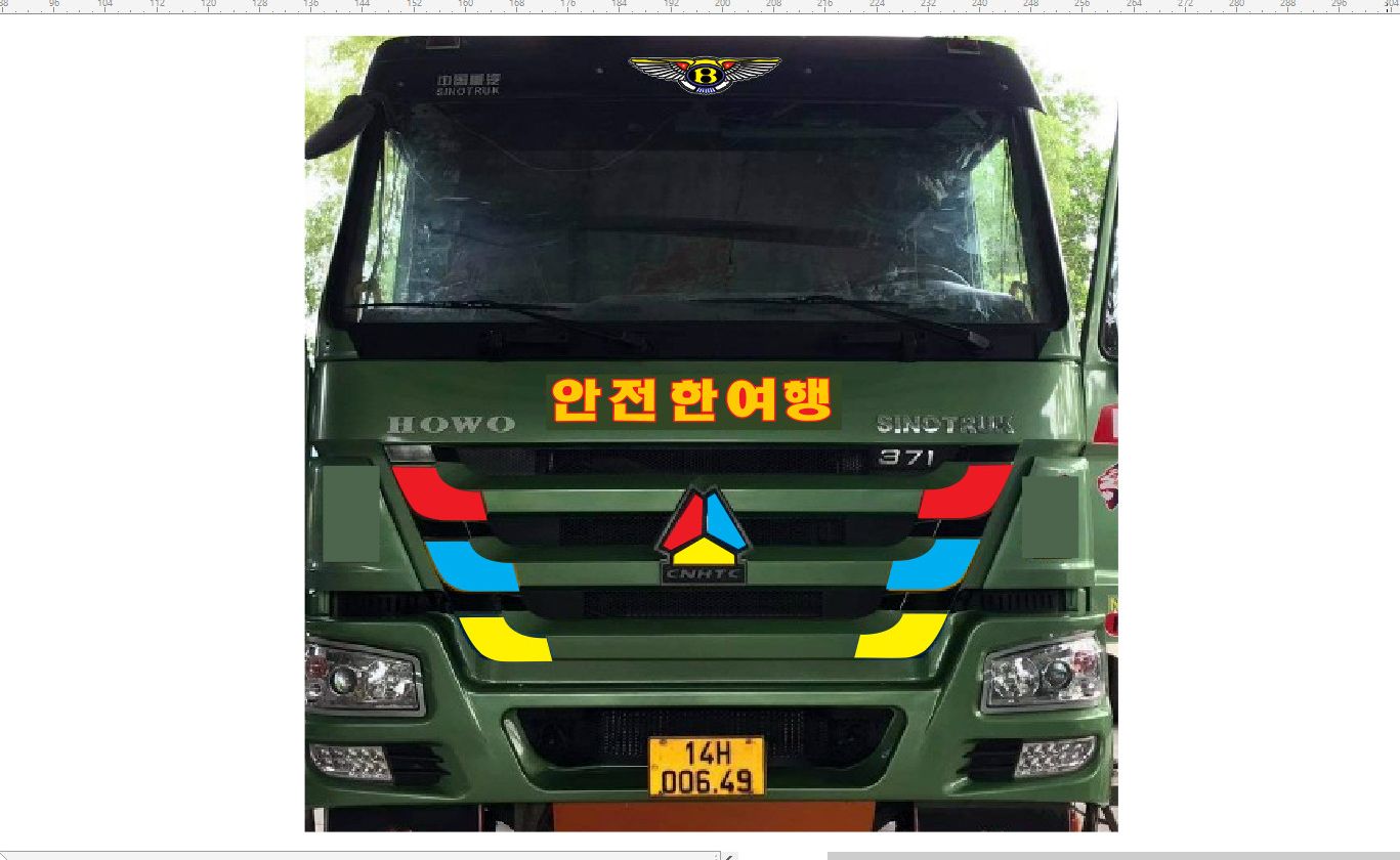 (sale sốc) Bộ Decal tem trang trí xe tải howo 371,380