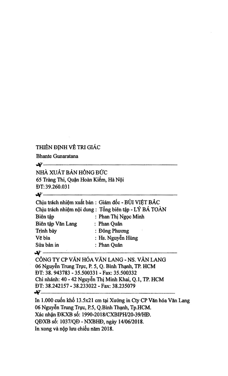 Fahasa - Thiền Định Về Tri Giác (Tái Bản 2018)