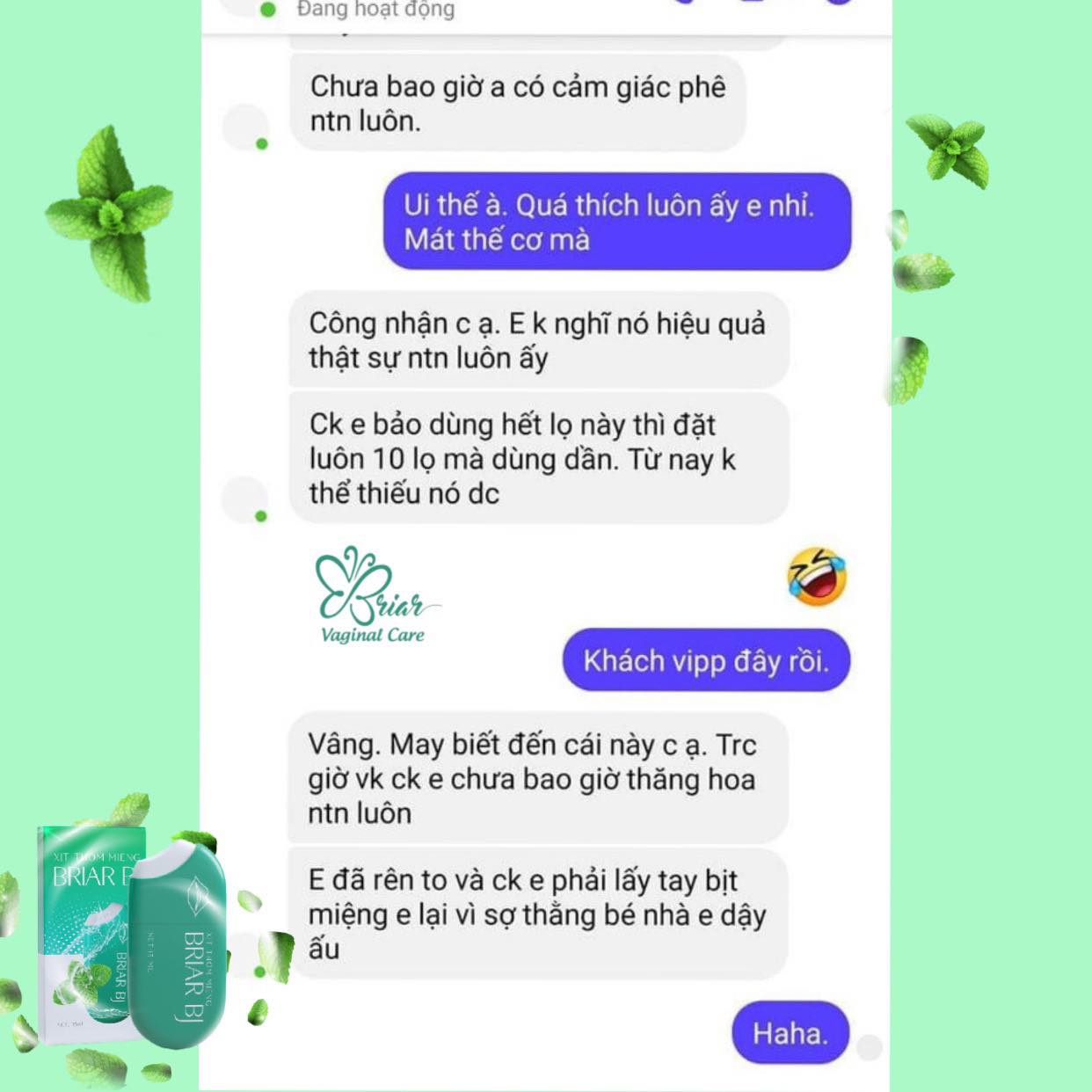 [siêu phẩm phòng the] Xịt thơm miệng Briar thơm mát tự tin gần ngau hơn ( Che tên sản phẩm khi giao)