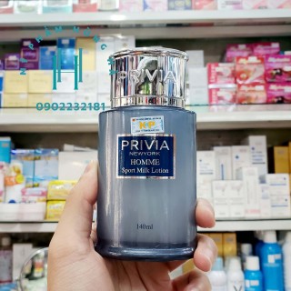 Sữa dưỡng da Privia, dưỡng da thảo dược dành cho nam giới, Privia Sport Milk Lotion 140ml thumbnail