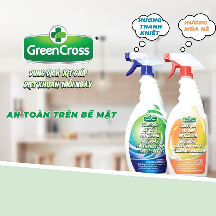 [HCM]Dung Dịch Xịt Diệt Khuẩn Green Cross A2 500ml