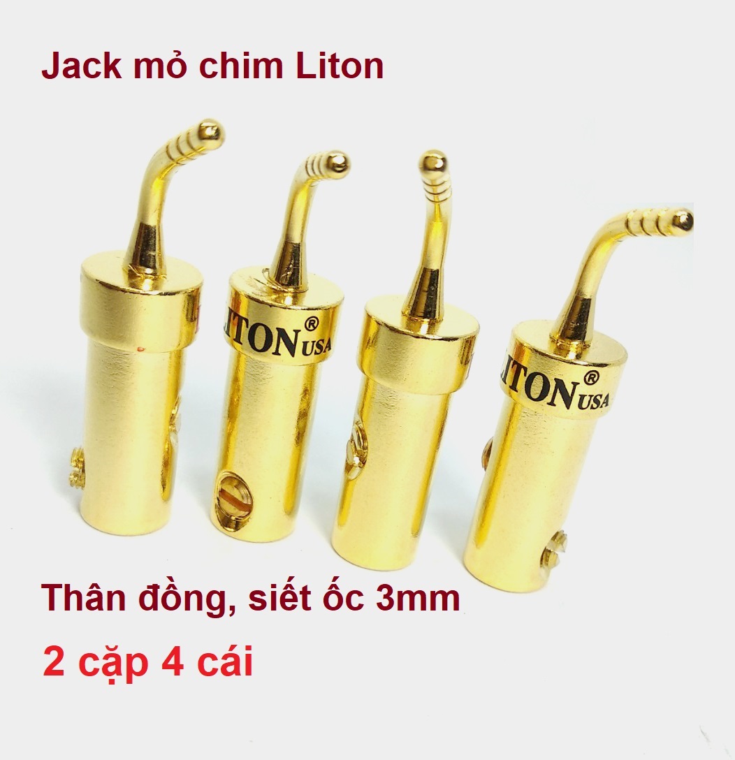 Jack mỏ chim Liton đồng nguyên chất 1 cặp 2 cái