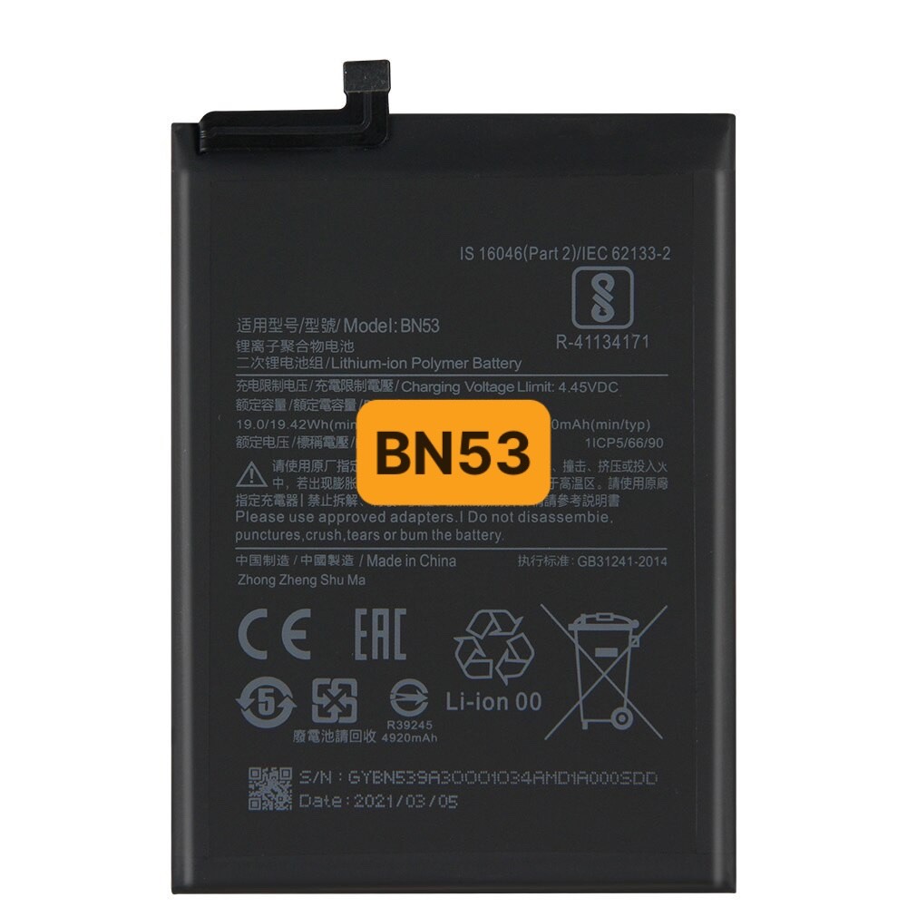 Pin redmi note 9 pro / note 10 pro / 9a / 9c / poco m2 pro / bn53 bn56 dung lượng chuẩn