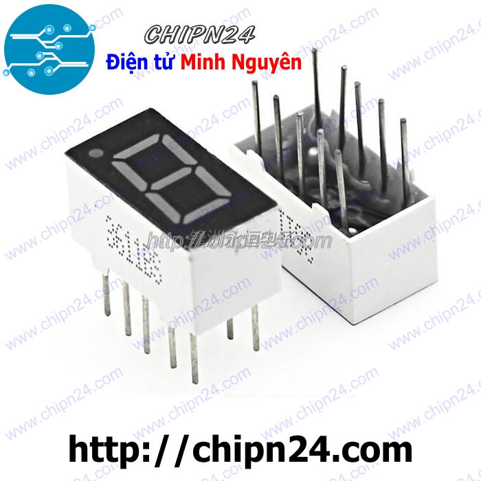 Led 7 Đoạn 0.36 inch Anode chung Sáng Đỏ (1/2/3/4 Số Dương chung)- [Chọn Loại]