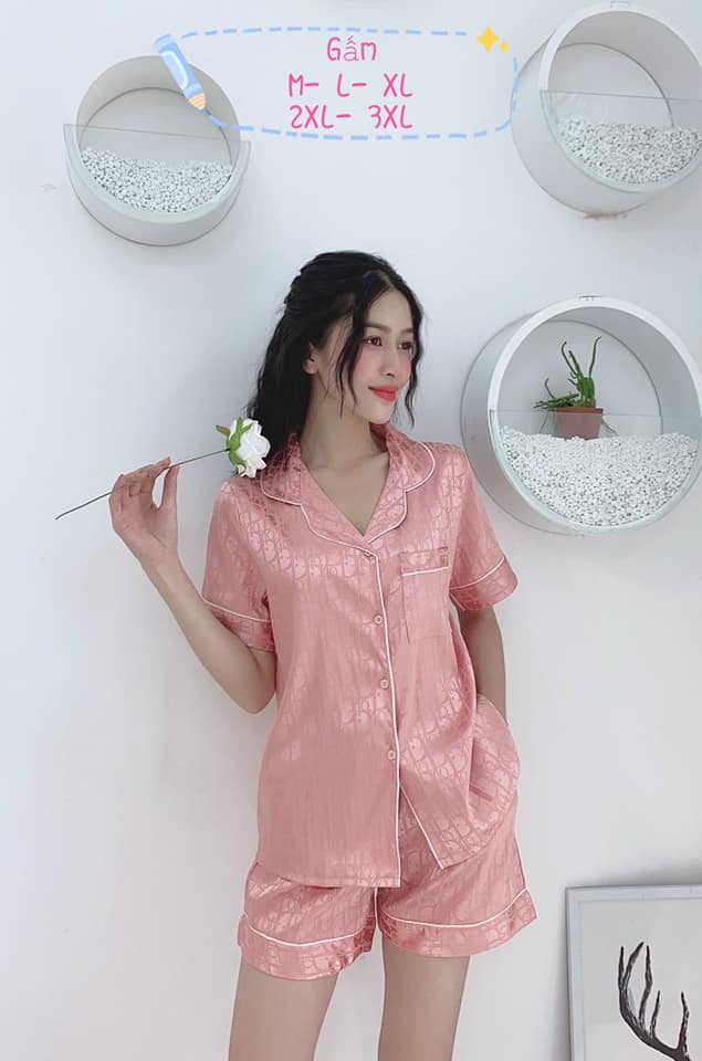 Bộ đồ Pijama lụa💖Bộ lụa gấm cộc-đùi cao cấp [hàng chuẩn kèm Video+ảnh thật]
