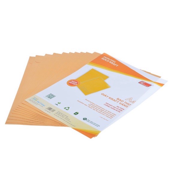 Bao thư grand a4 trắng vàng