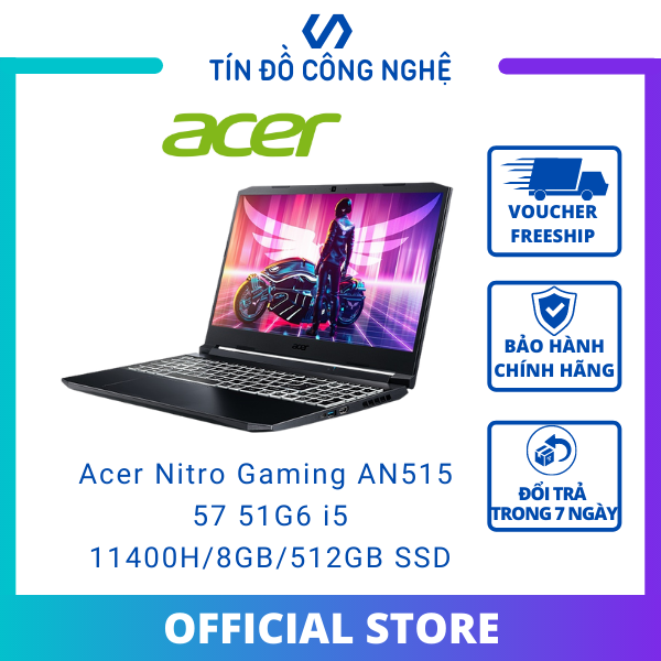 Bảng giá Laptop Acer Nitro Gaming AN515 57 51G6 i5 11400H/8GB/512GB SSD/RTX 3050 4GB/Win10 Phong Vũ