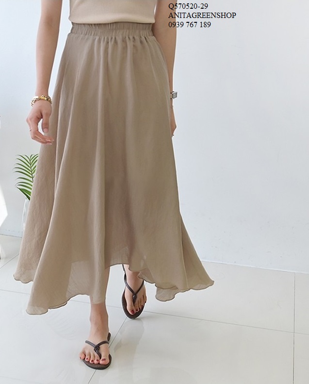Q570520 CHÂN VÁY MAXI LƯNG THUN