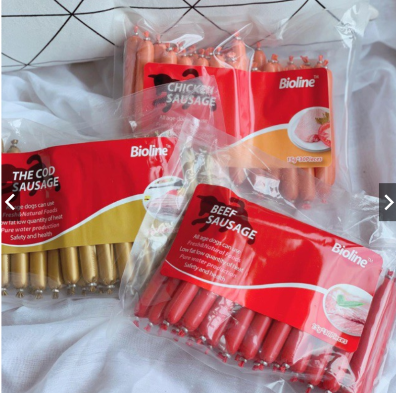 Xúc xích chó mèo có thể ăn liền đồ ăn vặt chó mỗi cây 15gr thức ăn cho chó kiểu bánh thưởng