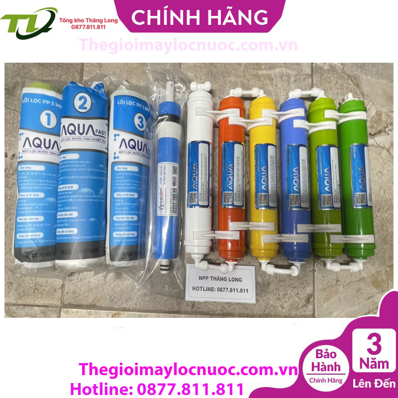 Bộ lõi lọc nước AQUA - Chính hãng - Bộ khoáng nhiều màu