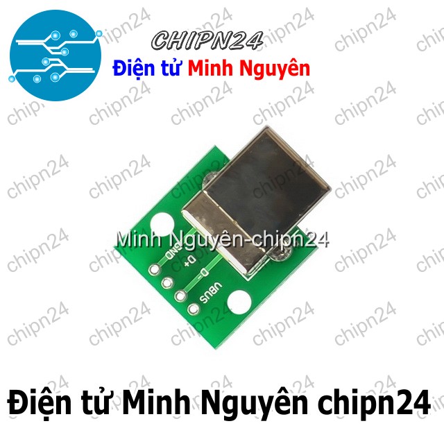 [1 cái] (KG1) Đế chuyển Adapter USB B Cái Vuông to DIP (PCB chuyển, Mạch chuyển)